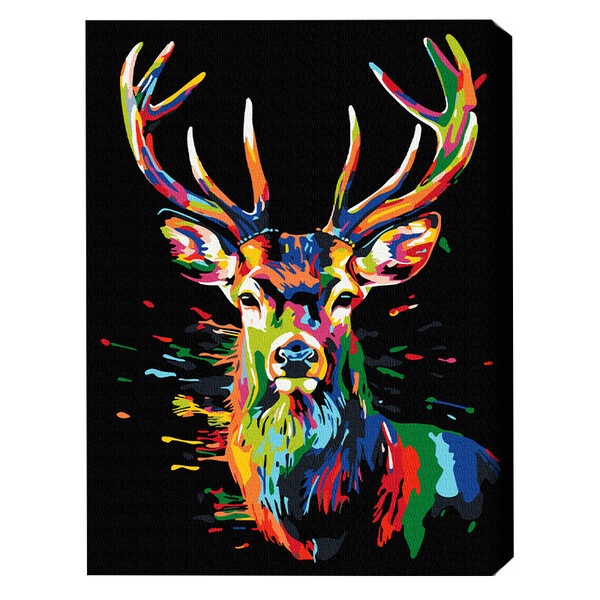 Tablou pe numere Brushme Разноцветный олень (BSB0020FC)