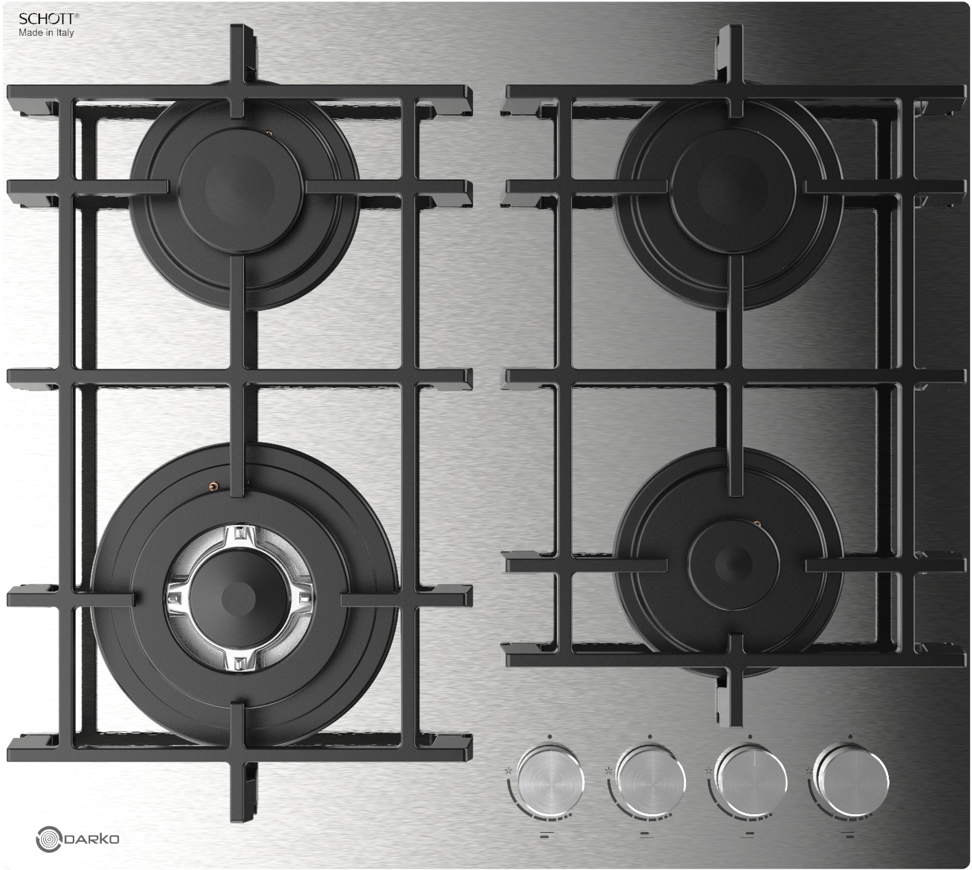 Plită incorporabilă cu gaz Darko Ragna 605 IX Look Glass