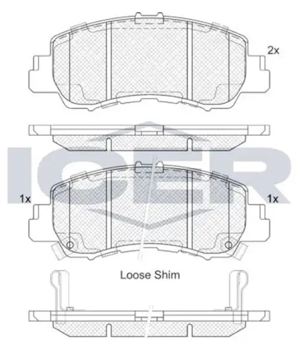 Set placute frână ICER 182340