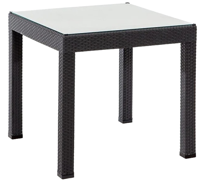 Lux Rattan Table Masă Moda Life Rattan Lux With Glass 80x80cm Antracite – cumpără în ...