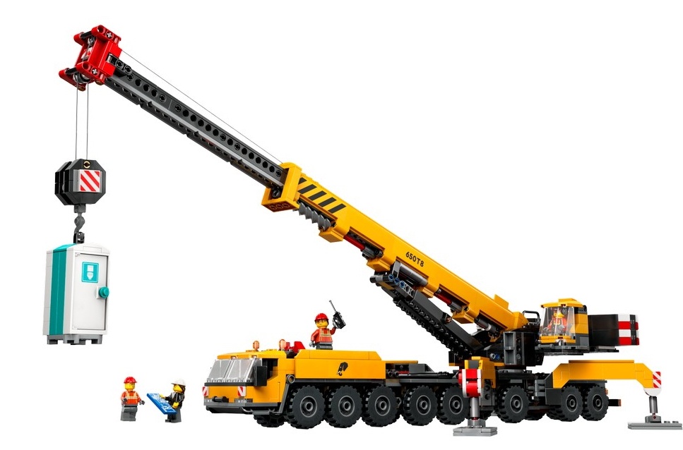 Set de construcție Lego City: Yellow Mobile Construction Crane (60409)