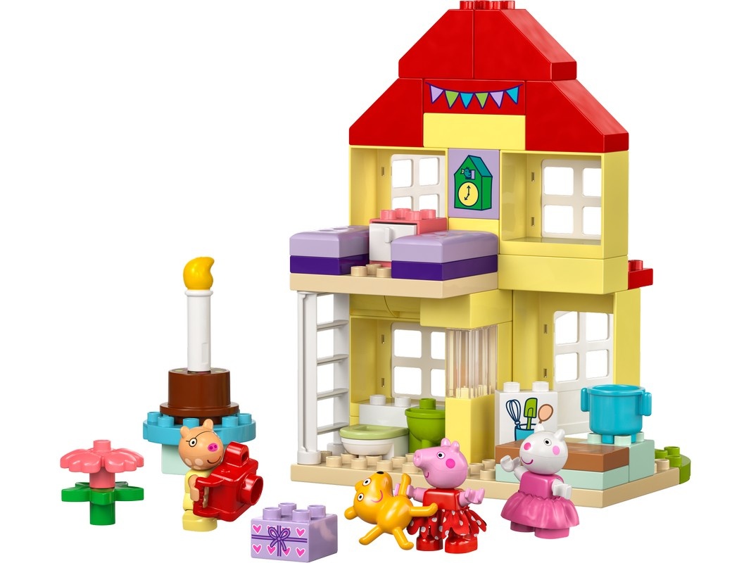 Set de construcție Lego Duplo: Peppa Pig Birthday House (10433)