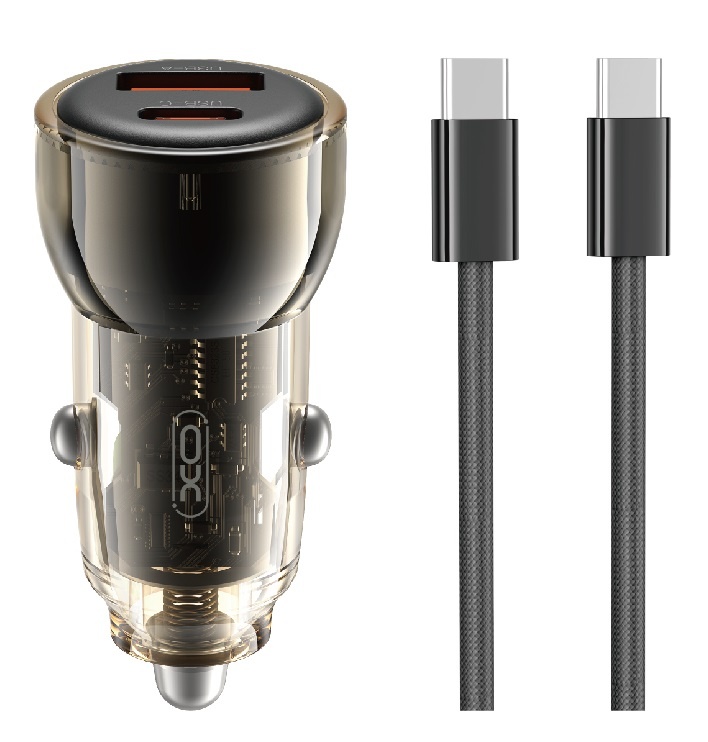 Încărcător auto XO CC60 with Type-c Cable Black