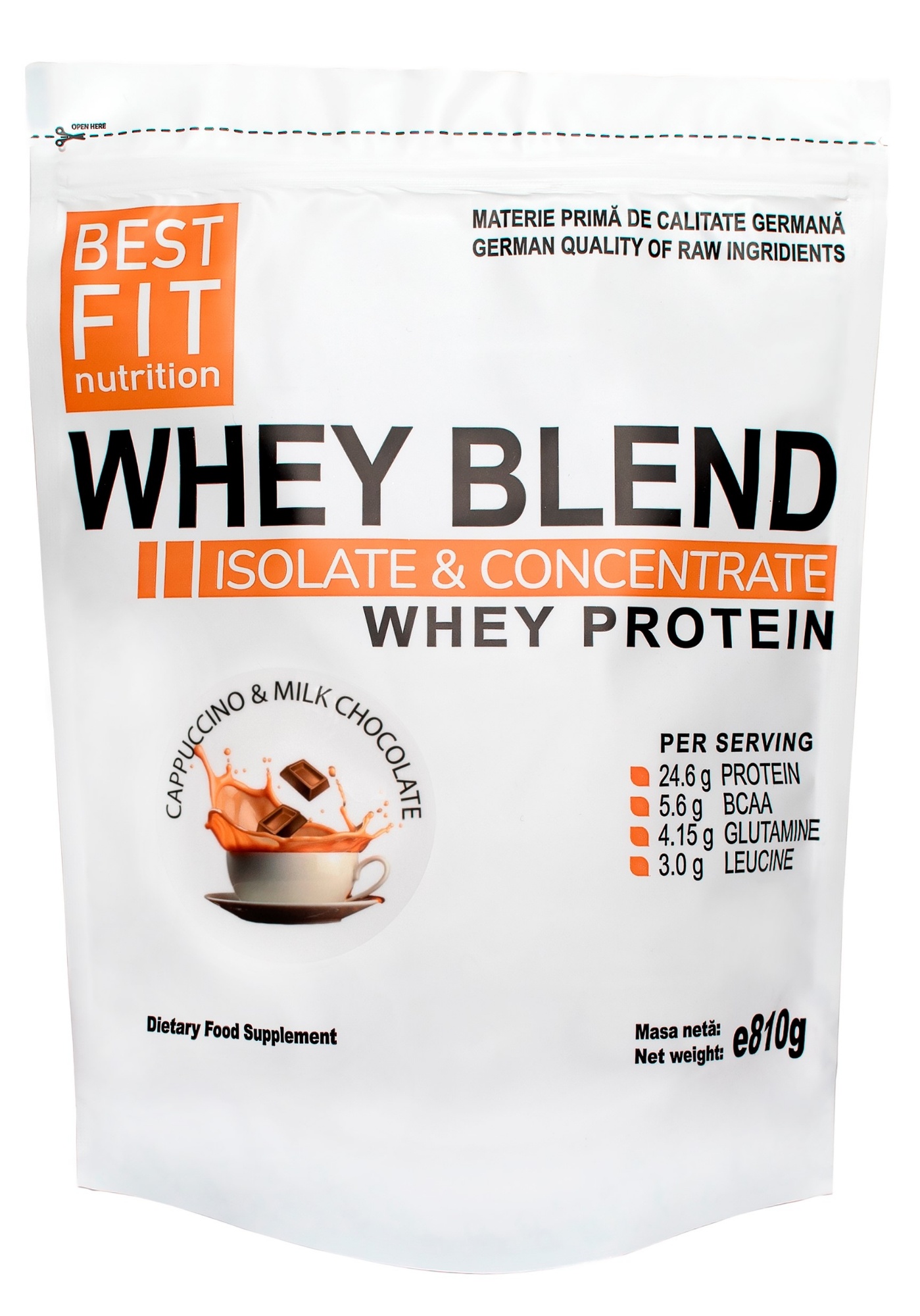 Proteină Best Fit Whey Blend Cappuccino & Milk Chocolate