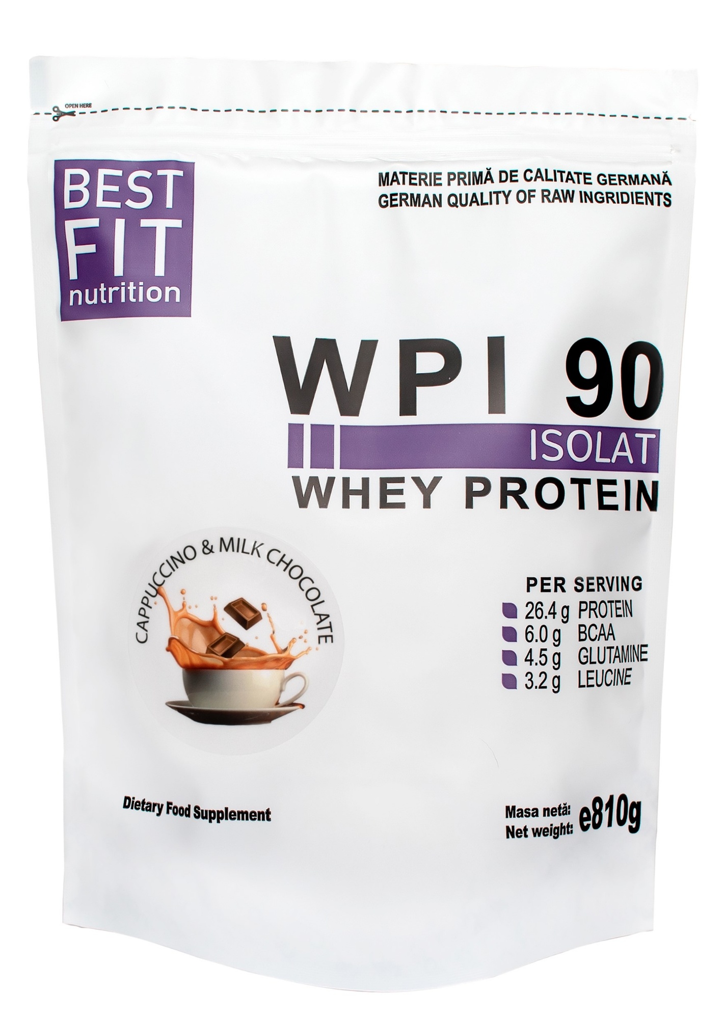 Proteină Best Fit WPI 90 Cappuccino & Milk Chocolate