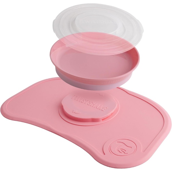 Set de hrănire U-grow Twistshake Click-Mat Pink (78439)