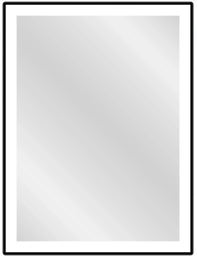 Oglindă baie Dubiel Vitrum Logan Black 60x80 Led (02635)