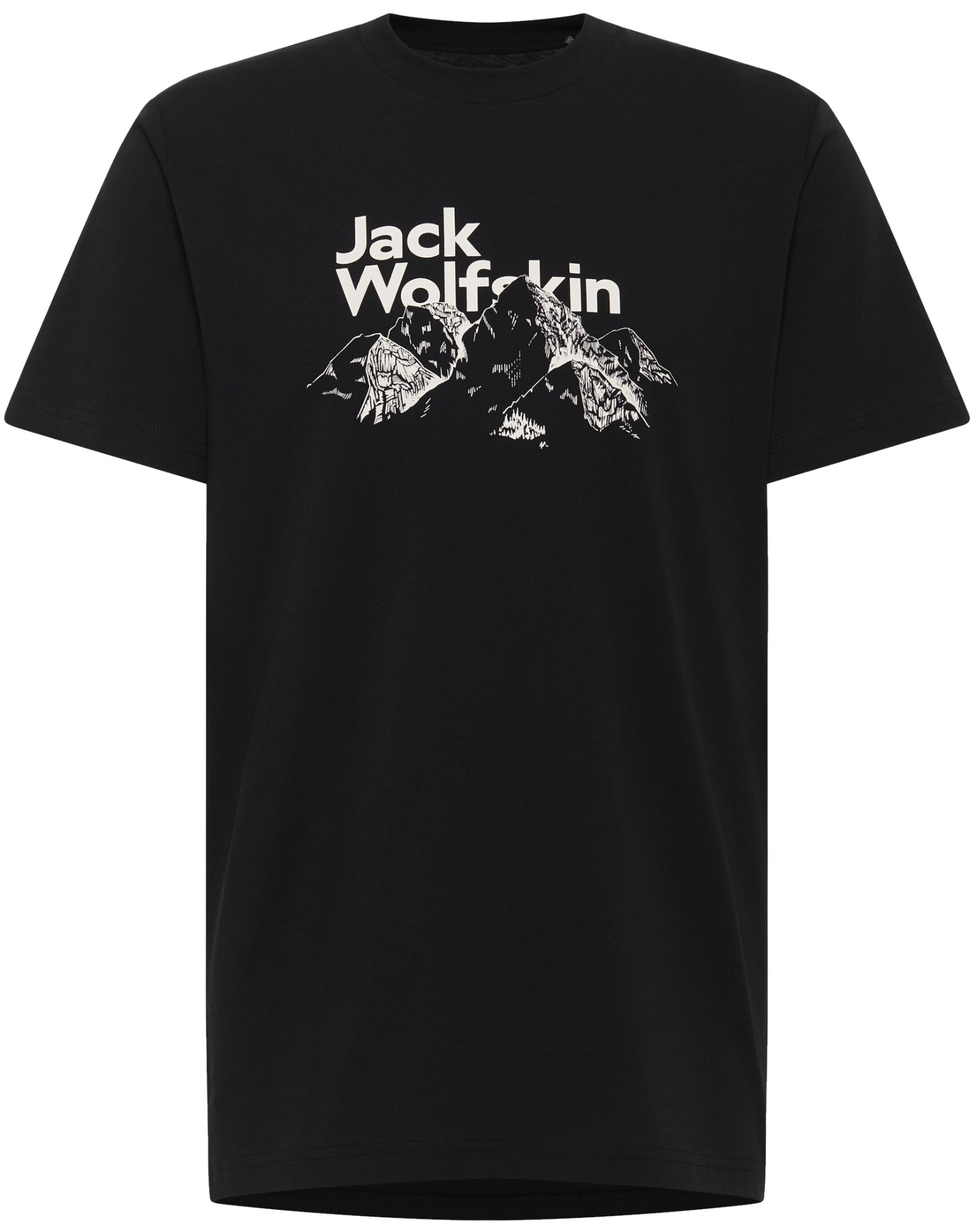 Tricou bărbătesc Jack Wolfskin Bergblick T M Black, s.XL