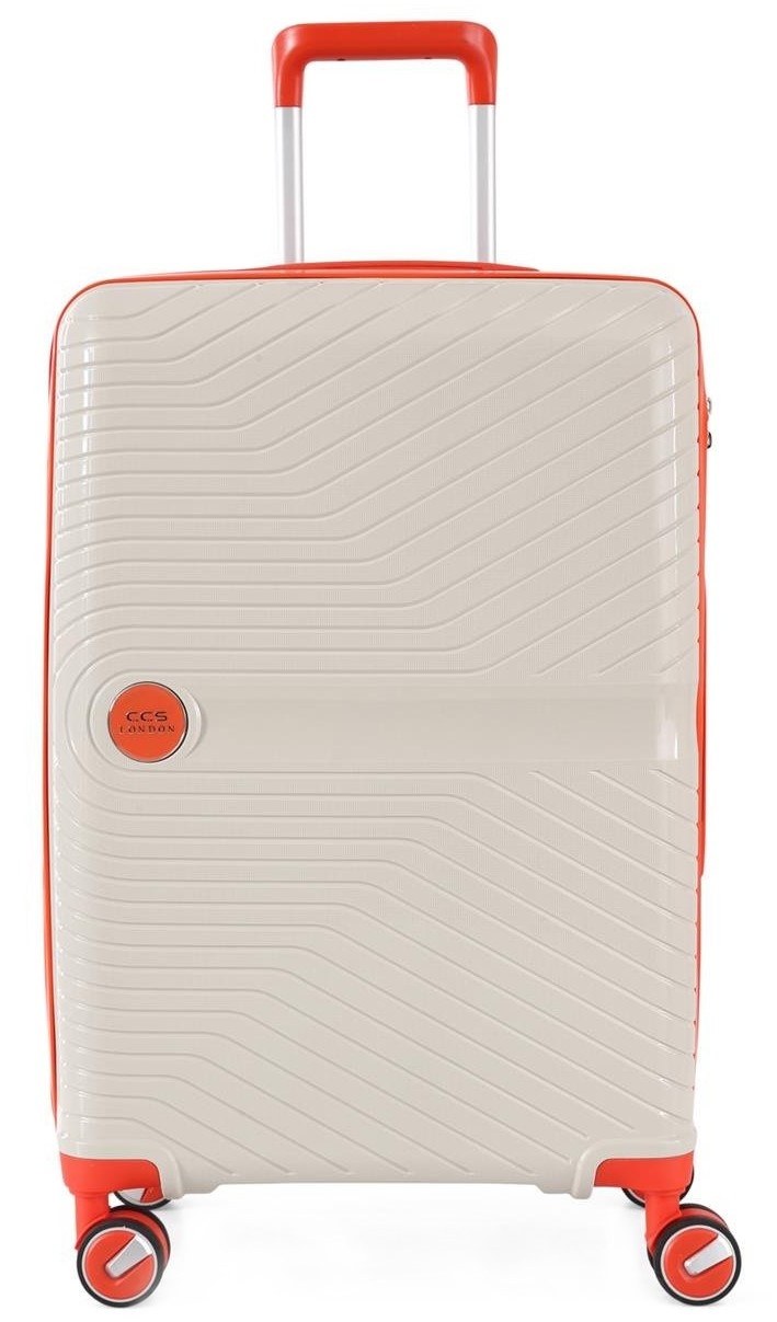Valiză CCS 5239 M White/Orange