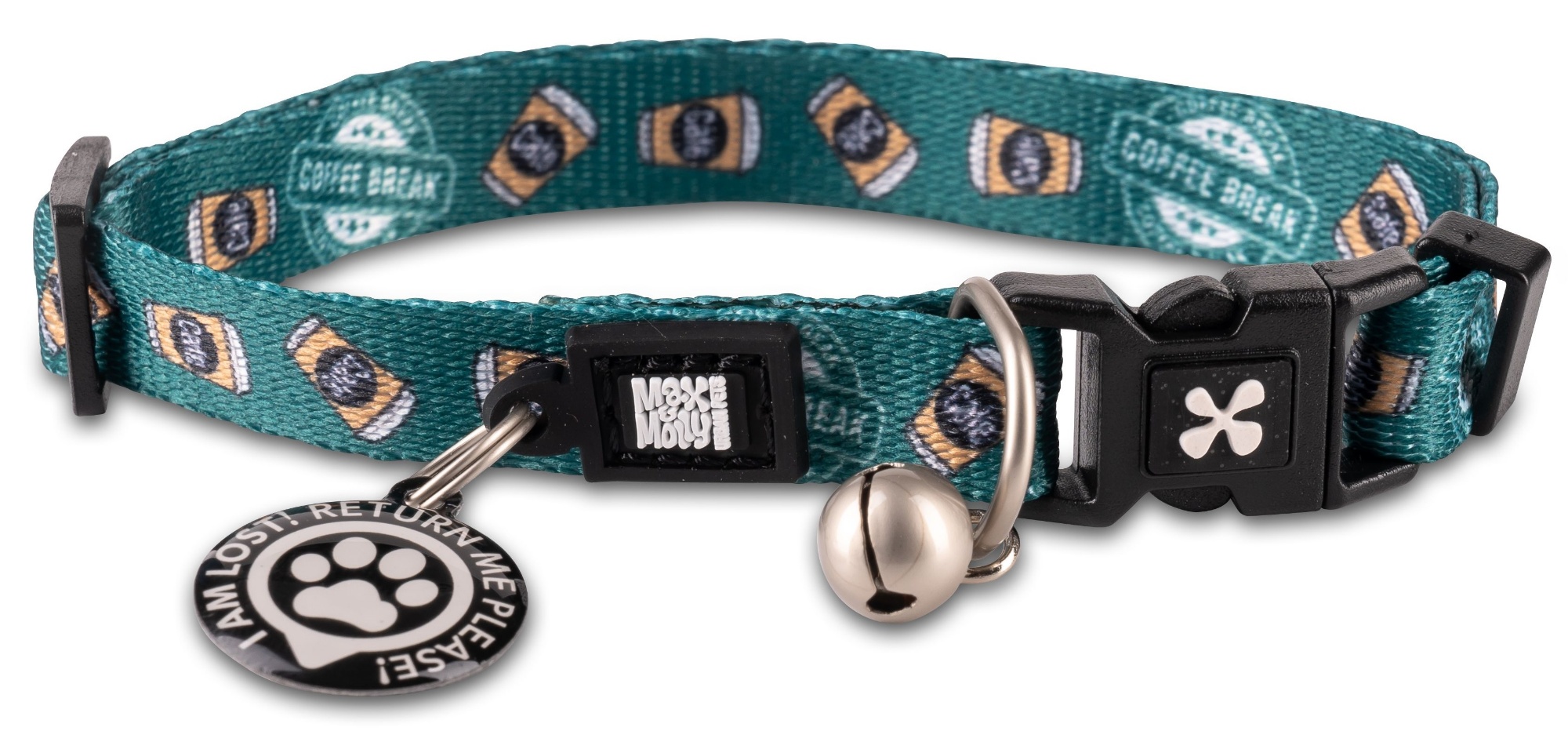 Zgardă Max & Molly Smart ID Cat Coffee Break