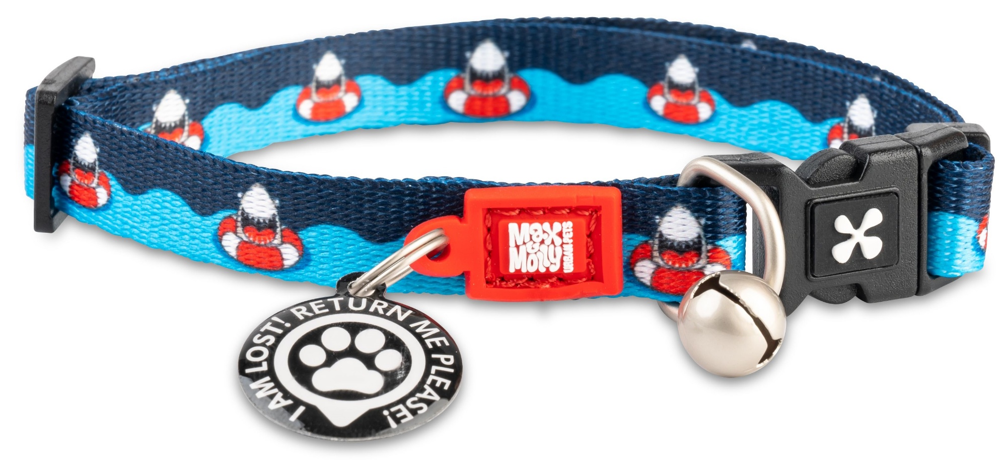 Zgardă Max & Molly Smart ID Cat Frenzy the Shark