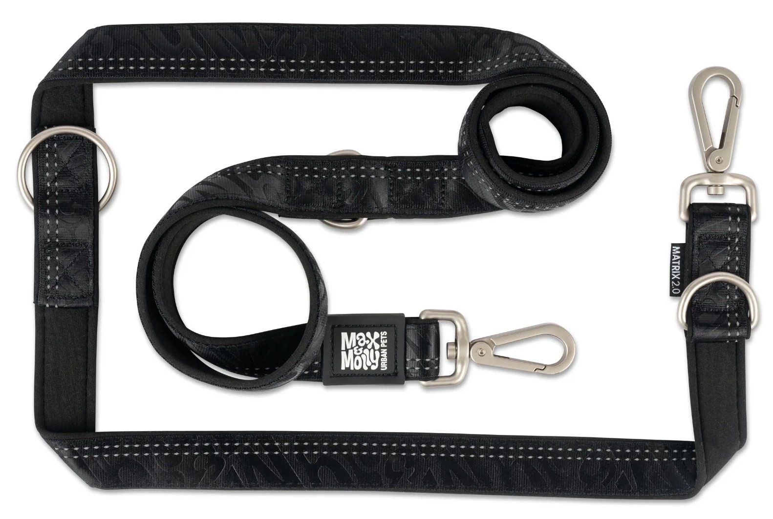 Lesă Max & Molly Multi-Function Matrix 2.0 Black 301011 M