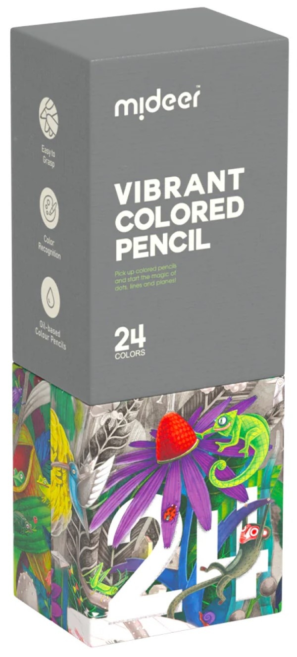 Creioane colorate Mideer 24 Color (MD6185)