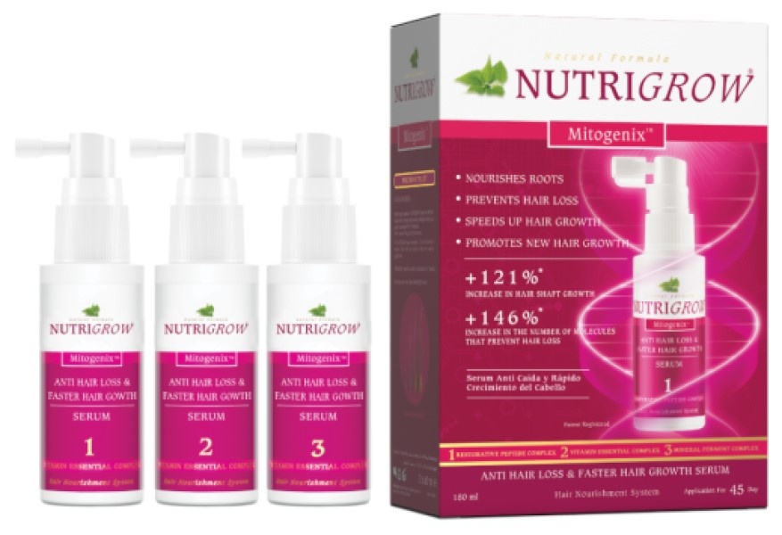 Ser pentru păr Nutrigrow Mitogenix Anti-Hair Loss Serum Set 3x60ml