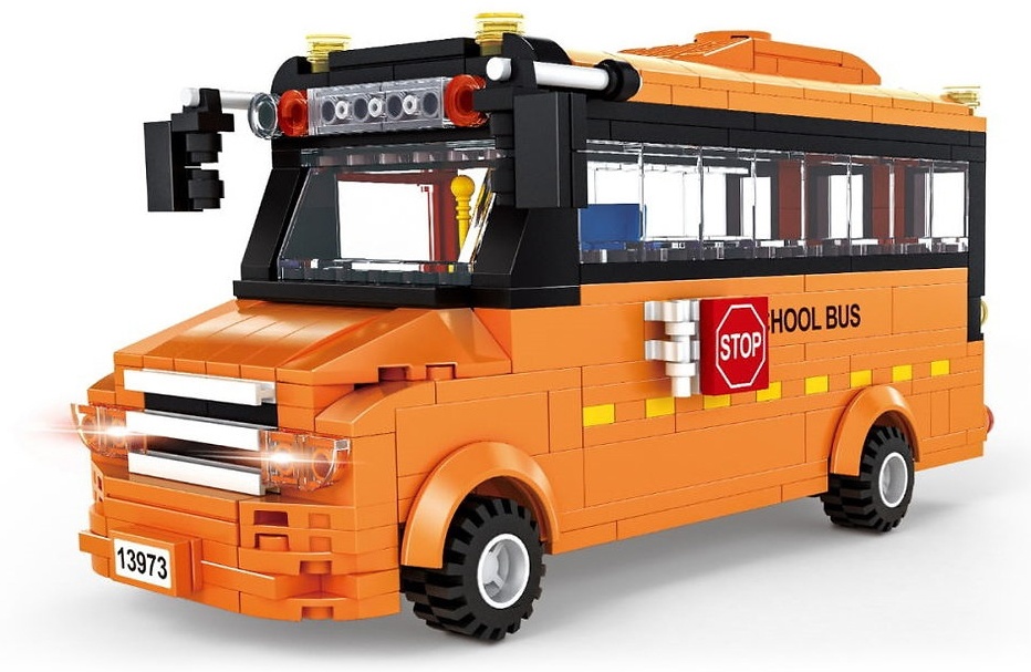 Set de construcție Wange School Bus 367pcs