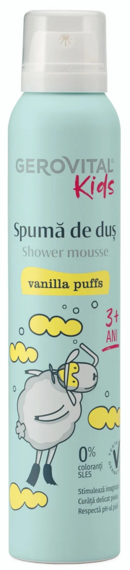 Детский гель для душа Gerovital Kids Shower Mousse Vanilla Puffs 200ml ...