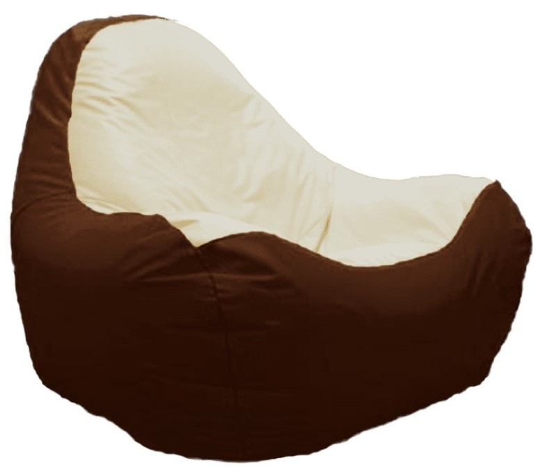 Fotoliu puf Relaxtime HiPoly Medium Brown&CoffeMilk