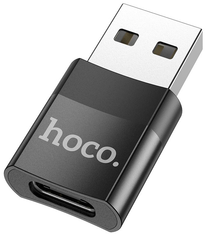 Adaptor Hoco UA17 USB to Type-C Black