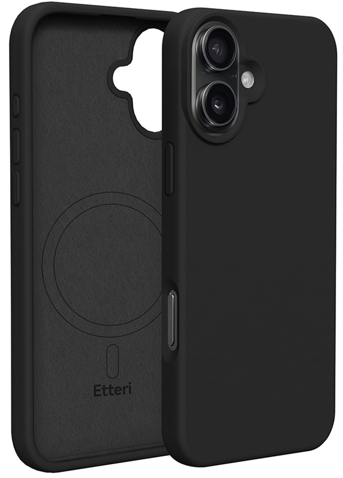 Husa de protecție Etteri iPhone 16 Plus Silicone Mag Case Black (GSM185958)
