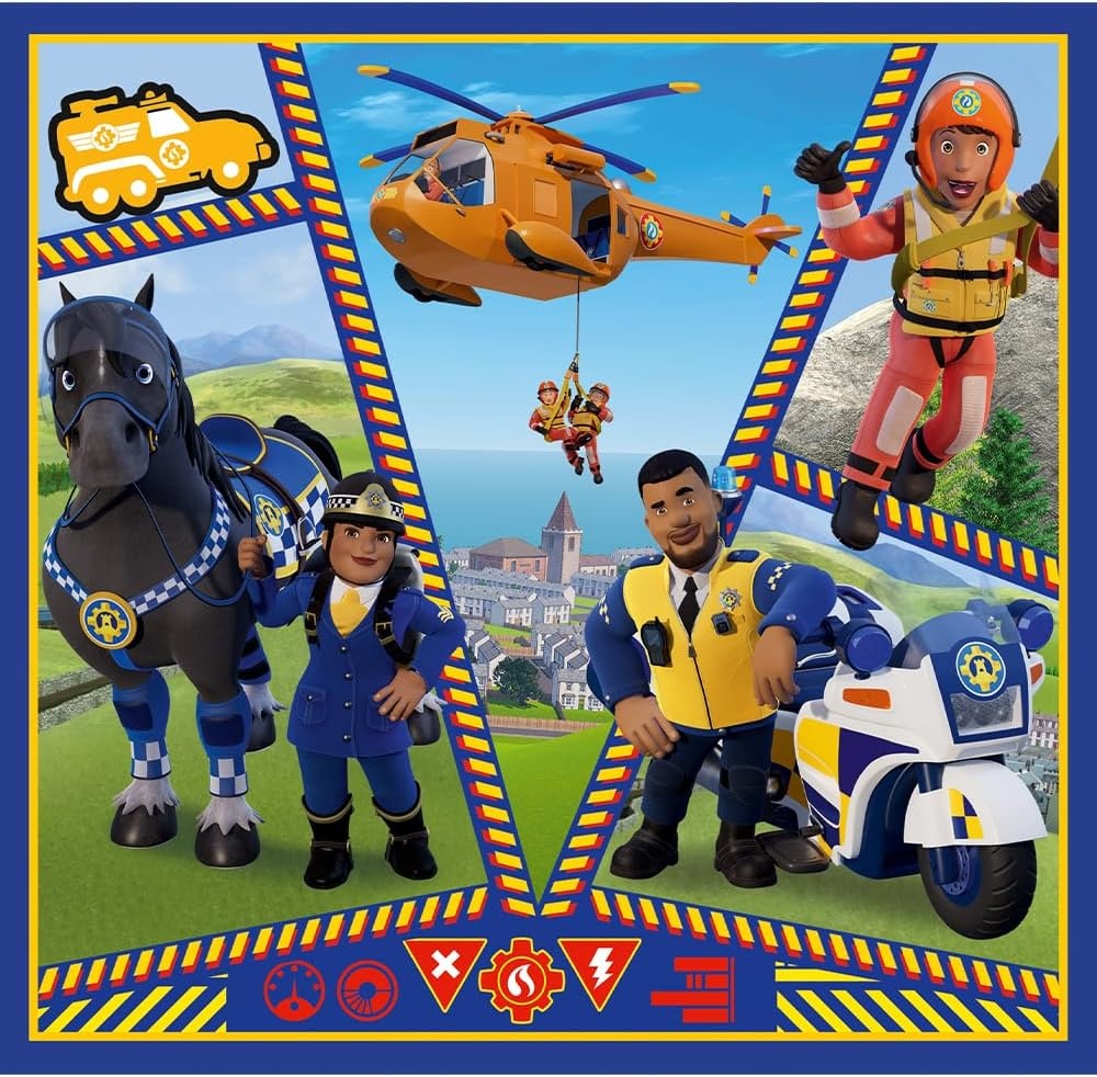 Puzzle Trefl 3in1 Fireman Sam Day