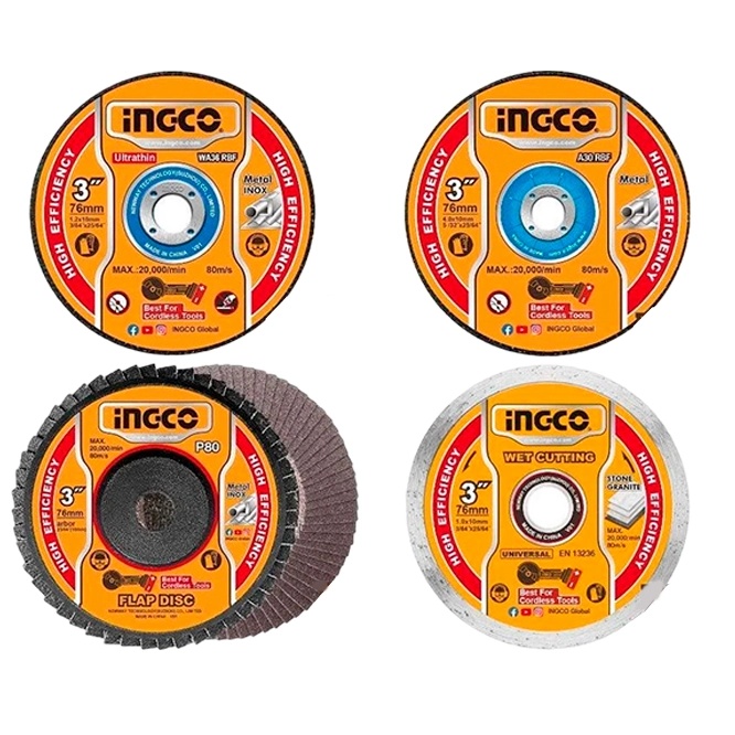 Set discuri abrazive pentru taiere Ingco MCD07630