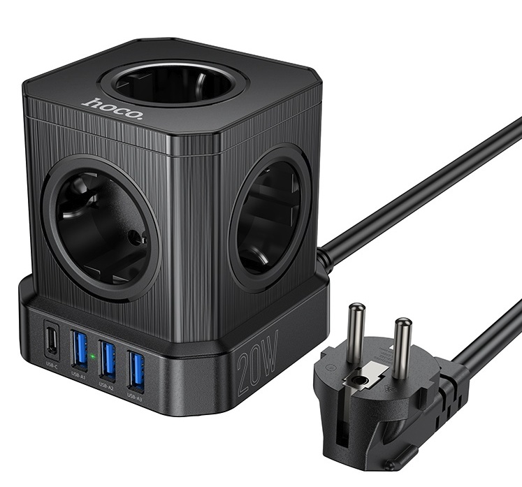 Protecţie împotriva supratensiunii Hoco NS8 Sharp 5 Black