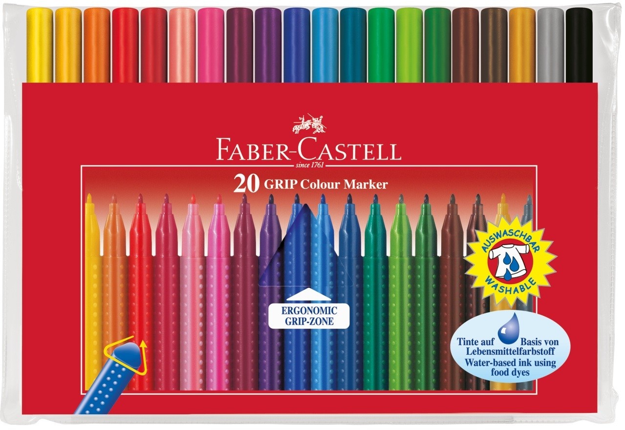 Set carioci Faber-Castell Grip Colour 155320 20pcs