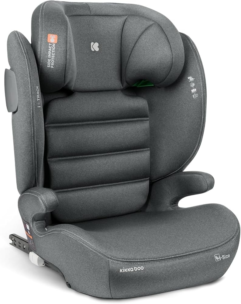 Scaun auto pentru copii Kikka Boo i-Track i-Size Dark Grey