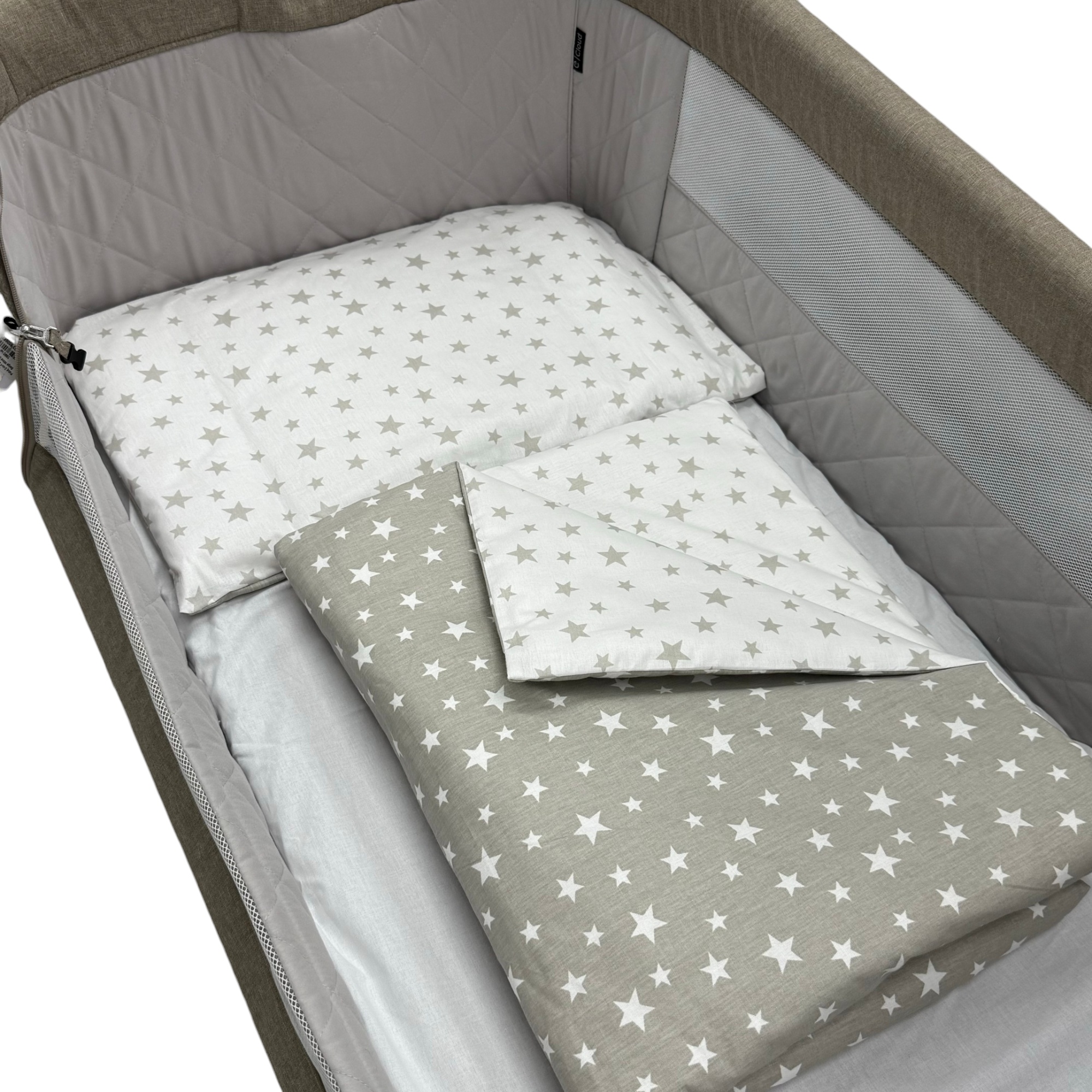 Lenjerie de pat pentru copii ES Beige Stars