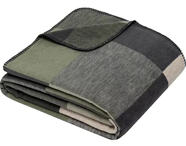 Pătura IBENA Jacquard Hamilton mith GOTS Zertifikat 140x200cm Green