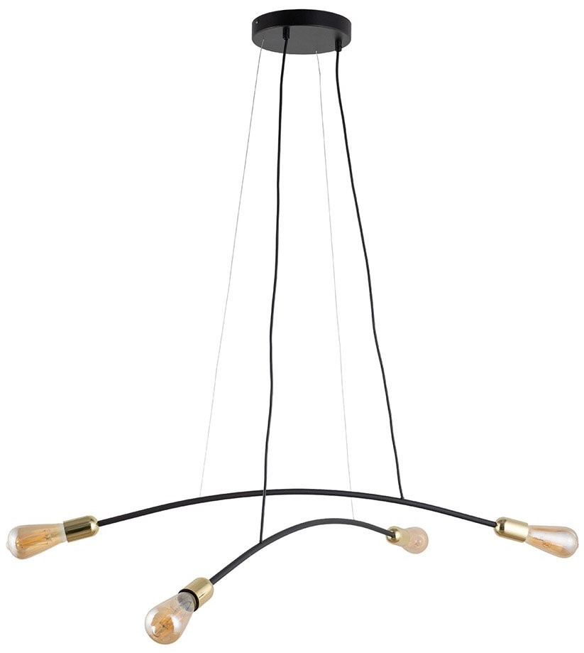 Lustră Tk-Lighting Helix 4602 Black/Gold