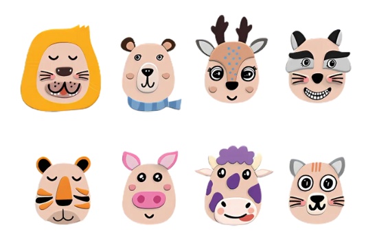 Joc educativ Dodo Magnetic Faces Animals 200209