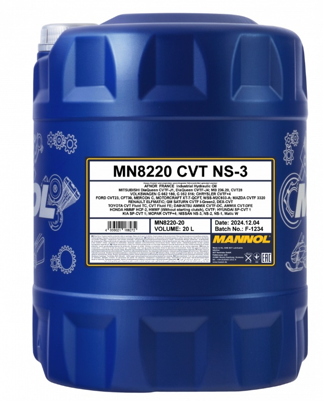Ulei de transmisie auto Mannol CVT NS-3 8220 20L