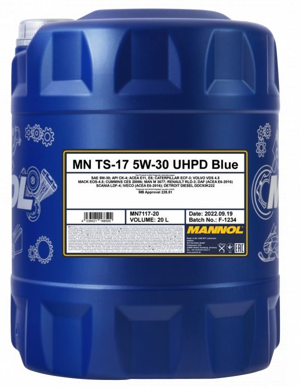 Ulei de motor Mannol TS-23 Blue UHPD 5W-30 7123 20L