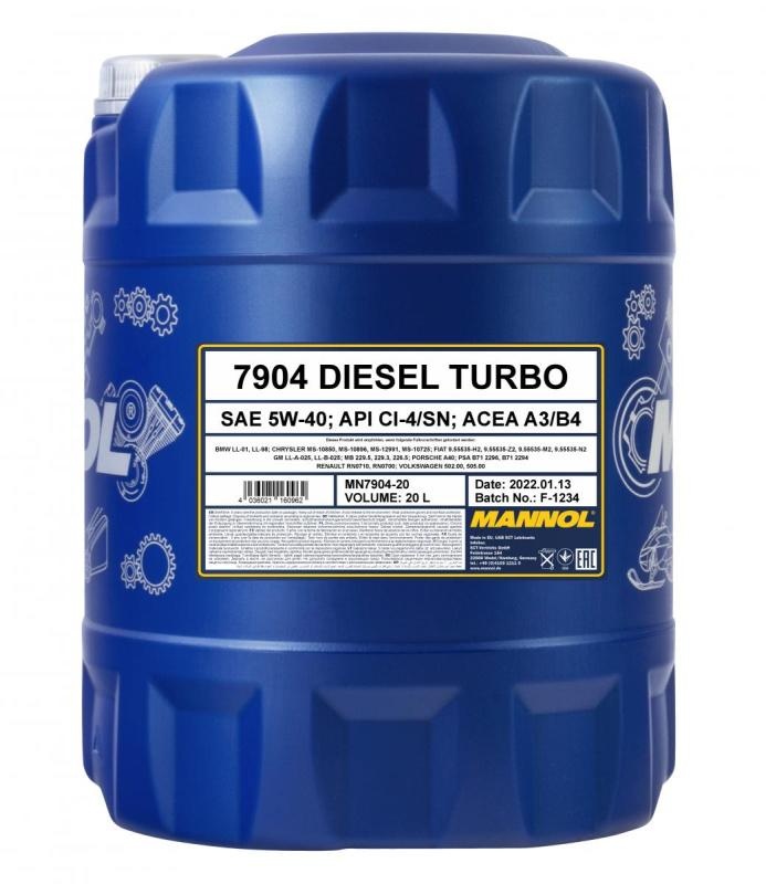 Ulei de motor Mannol Diesel Turbo 5W-40 7904 20L