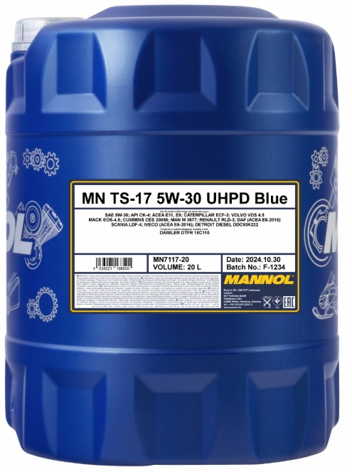Ulei de motor Mannol TS-17 Blue UHPD 5W-30 7117 20L