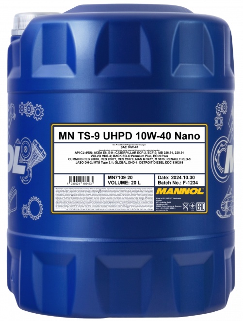 Ulei de motor Mannol TS-9 UHPD Nano 10W-40 7109 20L