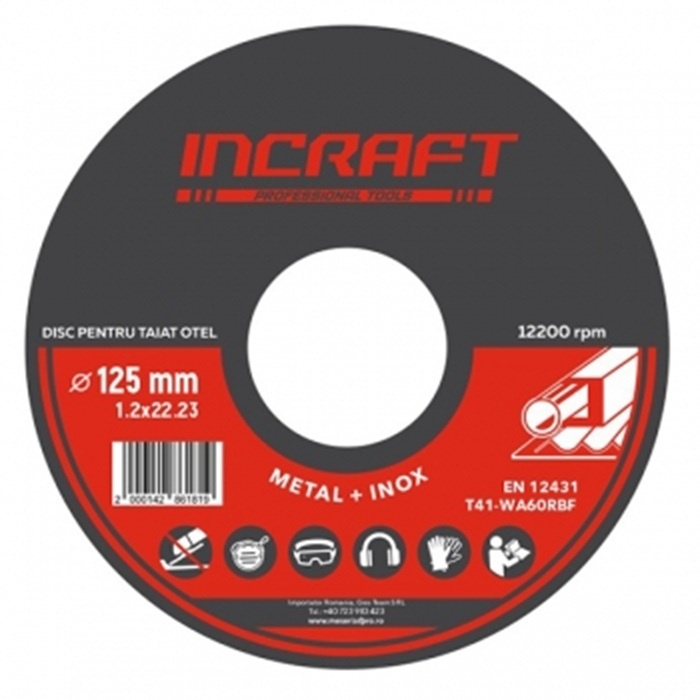 Disc de tăiere Incraft EN 12431