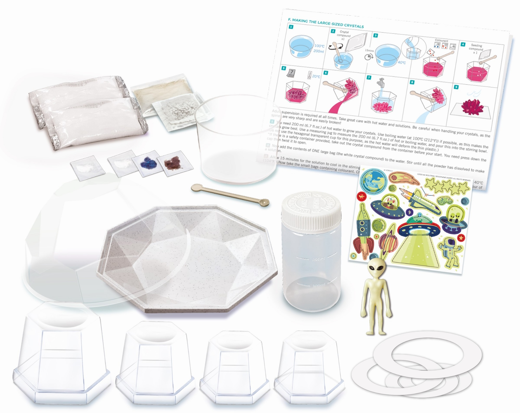 Set de cercetare pentru copii 4M Outer Space Crystal Terrarium (00-03932)