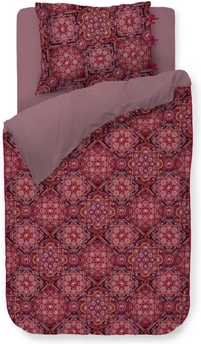 Lenjerie de pat Pip Studio Mosaico Dark Red 140x200/220cm (278511)