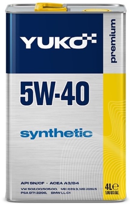 Ulei de motor Yuko Synthetic 5W-40 4L