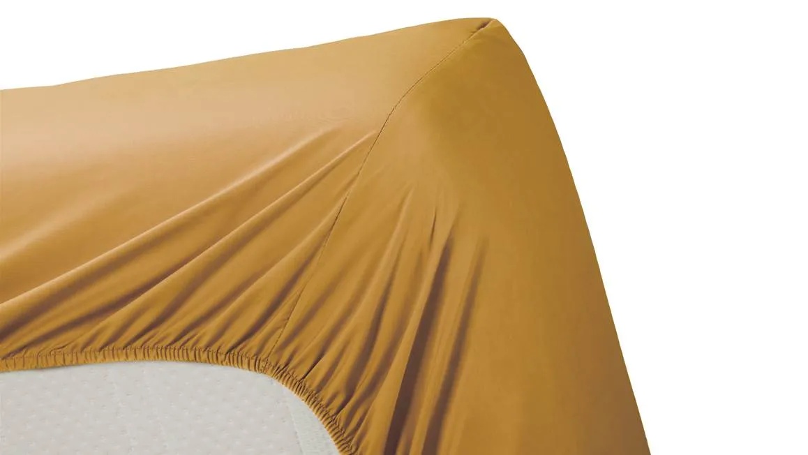Cearşaf Ambiante Cotton Uni Ochre 200x200 (231455)