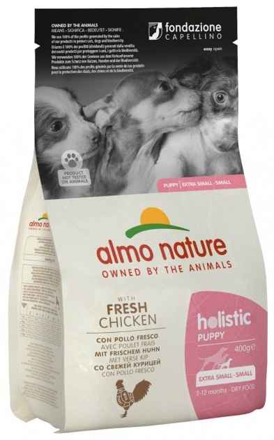 Hrană uscată pentru câini Almo Nature Holistic Puppy Fresh Chicken XS-S 400g