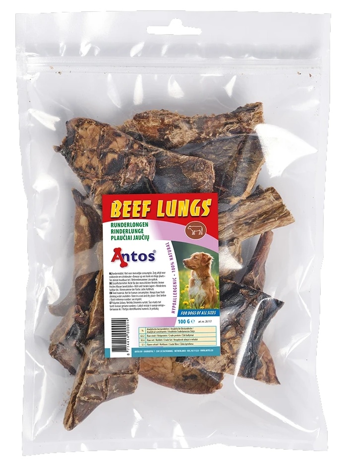 Snackuri pentru câini Antos Beef Lungs 100g (20117)