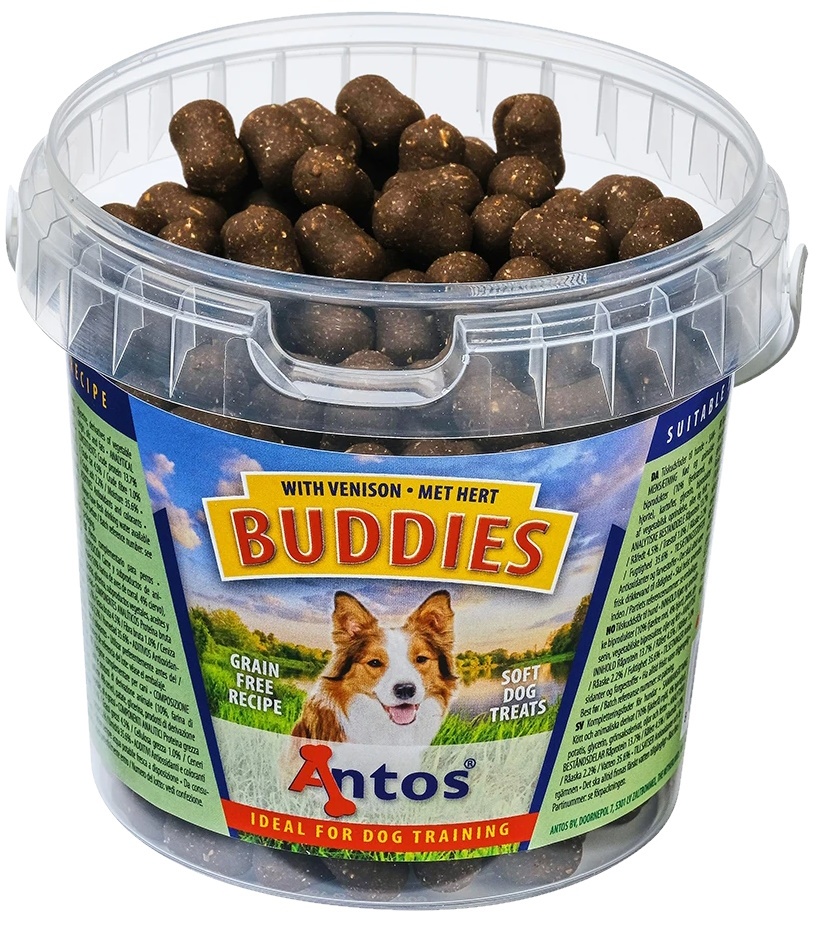 Snackuri pentru câini Antos Buddies Venison 400g (20580)