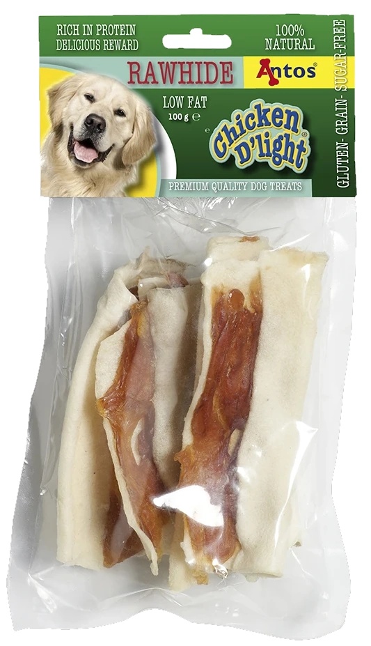Snackuri pentru câini Antos Chicken D'light Rawhide 100g (20163)