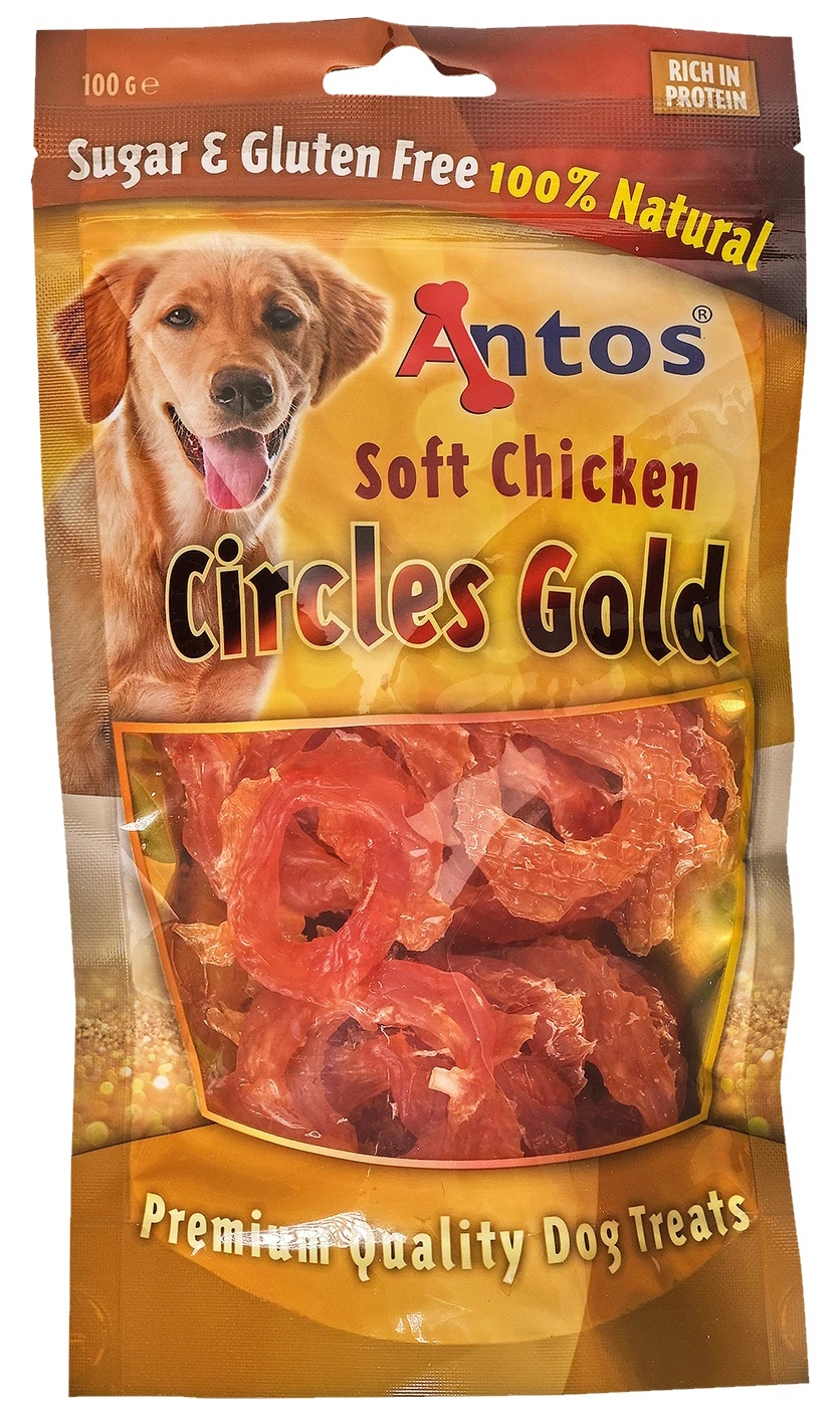 Snackuri pentru câini Antos Circles Gold 100g (20221)
