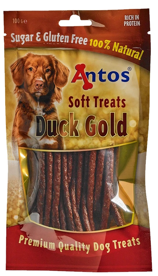 Snackuri pentru câini Antos Duck Gold 100g (20222)