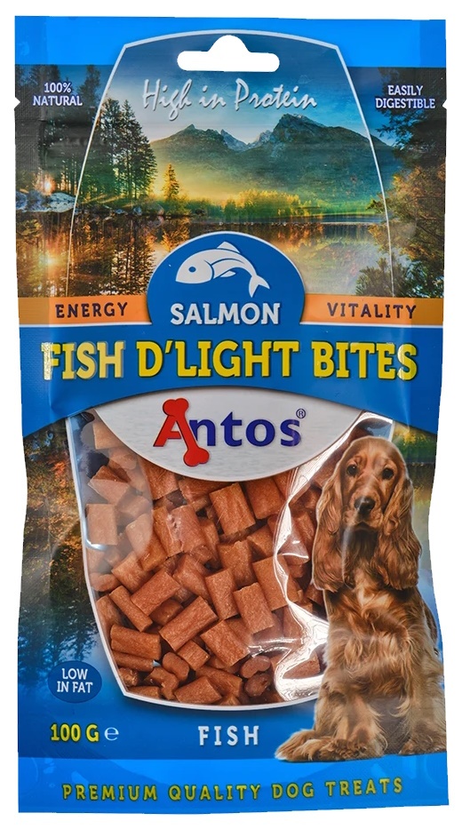 Snackuri pentru câini Antos Fish D'light Bites 100g (20698)