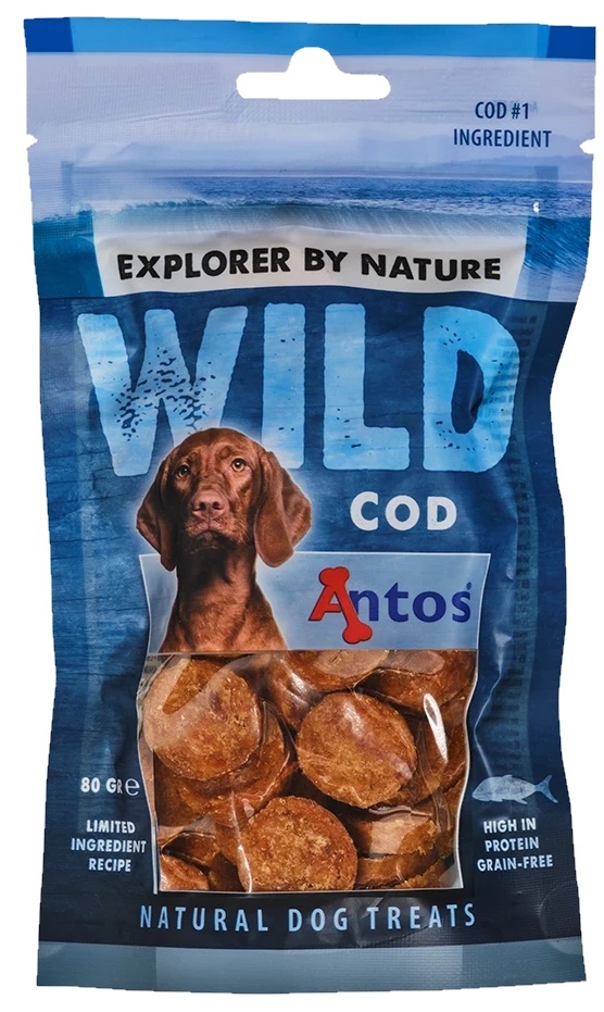 Snackuri pentru câini Antos Wild Cod 80g (20075)
